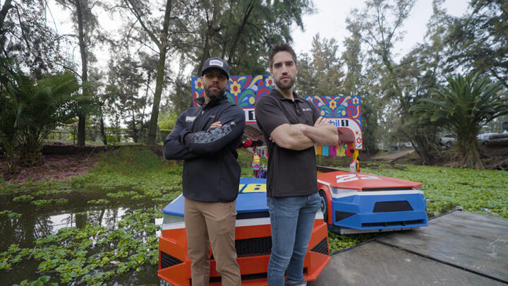 Pilotos de NASCAR en México: Bubba Wallace y Rubén García Jr realizan laprimera carrera en trajineras